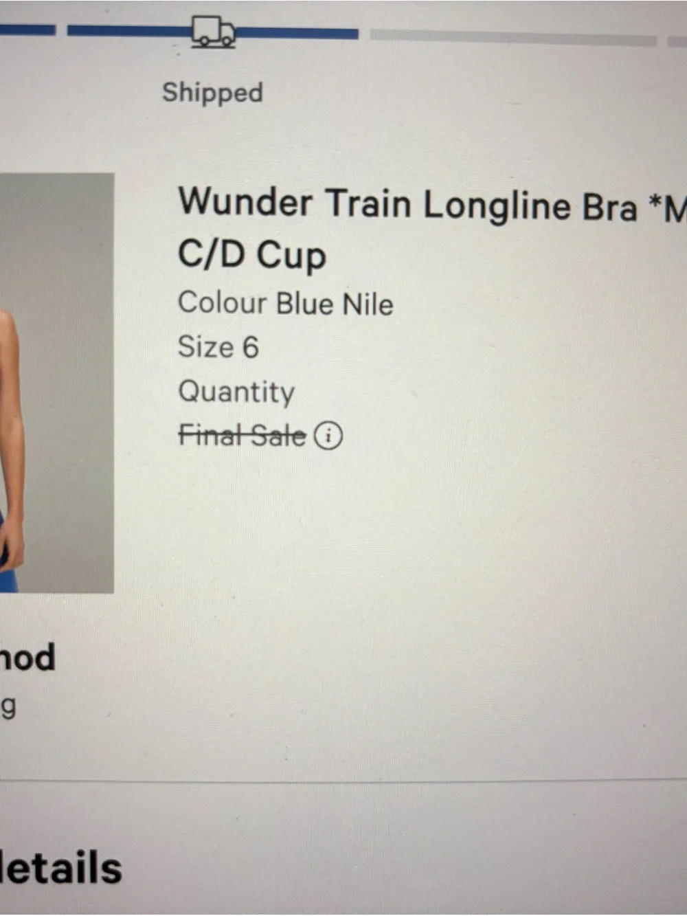 lululemon athletica Blue High-Neck Sports Bralette